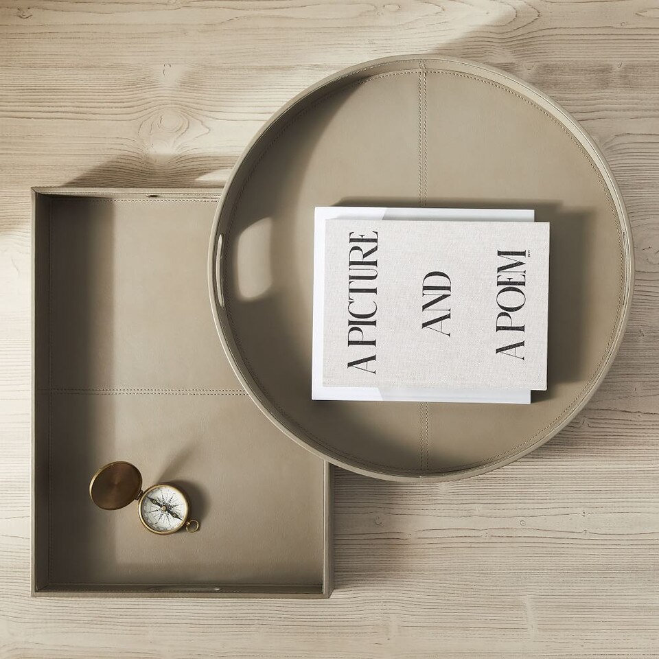 Larsen Faux Leather Trays West Elm UK